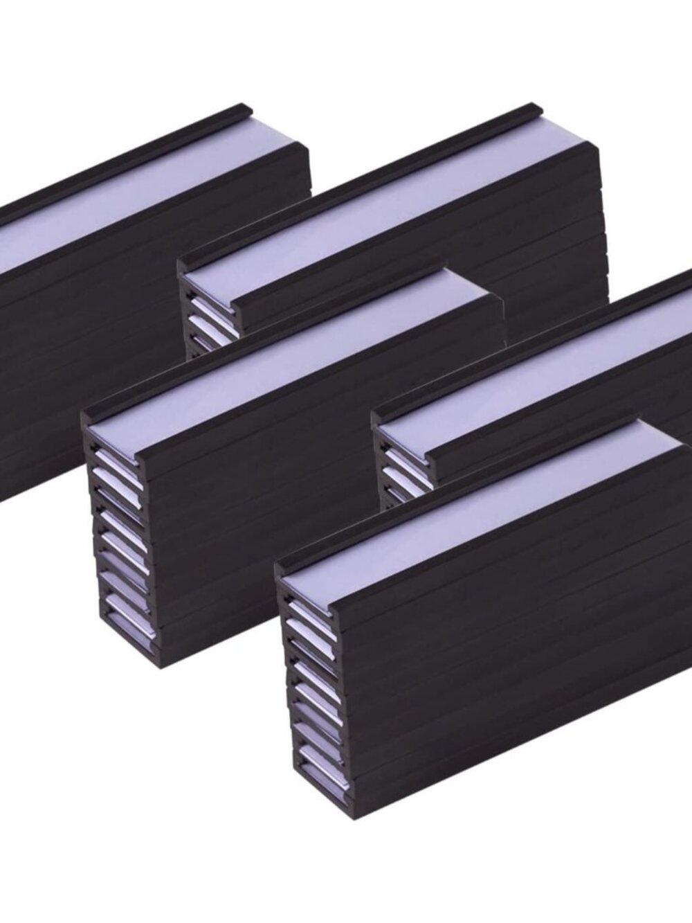 C Channel Magnetic Labels Holders, 50 Pack 0.5''x2'' for Metal Racks